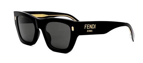 Fendi ROMA FE 40100I 01A Black Cat Eye Sunglasses.